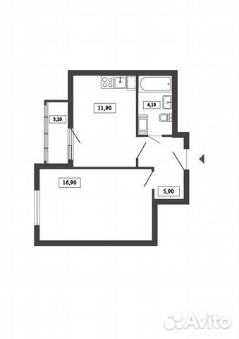 1-к квартира, 40.5 м², 7/18 эт. 1-к квартира, 40.5 м², 7/18 эт.