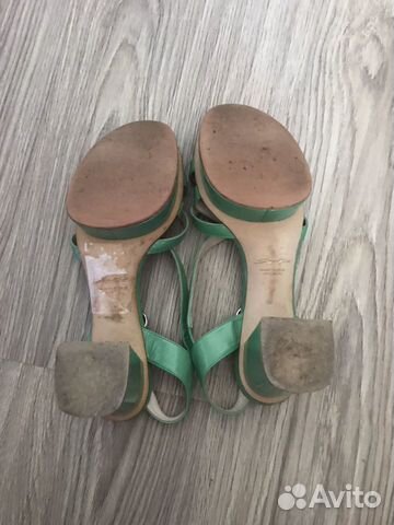 Бирюзовые кожаные босоножки Grey Mer 39 размера Бирюзовые кожаные босоножки Grey Mer 39 размера