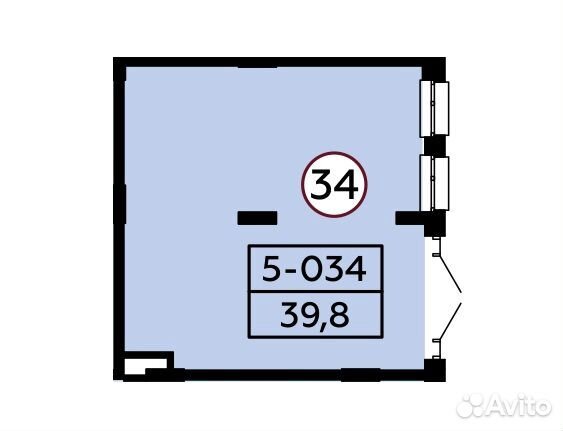 Помещение свободного назначения, 39.8 м² Помещение свободного назначения, 39.8 м²