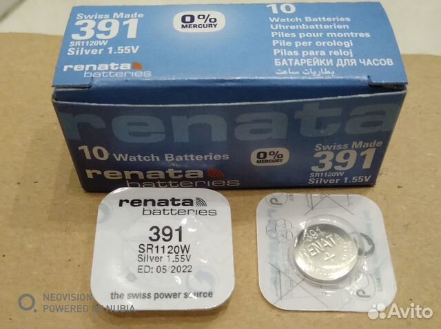 Renata 391 sr1120w Silver 1.55V в швейцарск часы Renata 391 sr1120w Silver 1.55V в швейцарск часы