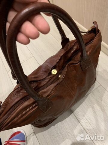 Итальянская сумка коричневого цвета