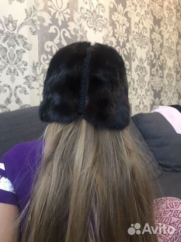 Шапка норковая натуральный мех
