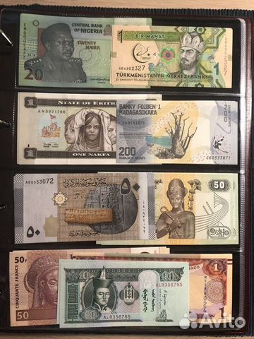 Банкноты более 30 стран мира. Пресс
