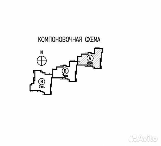 2-к квартира, 68.7 м², 2/8 эт.