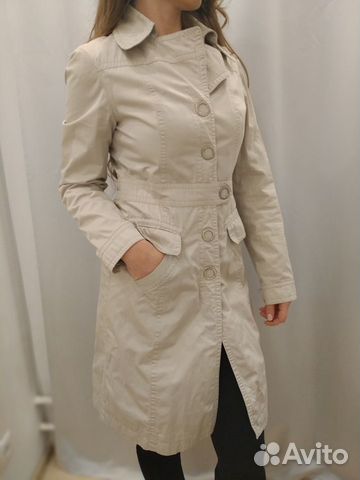 Серое/бежевое пальто на клёпках Серое/бежевое пальто на клёпках