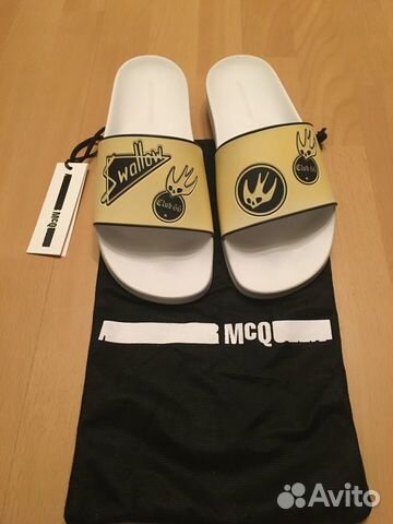 Мужские шлепанцы Alexander McQueen MCQ тапки Мужские шлепанцы Alexander McQueen MCQ тапки