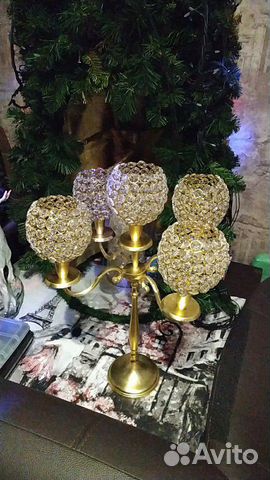 Подсвечник 5 рожков 55 см