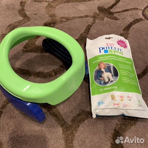 Горшок дорожный Potette plus с одноразовыми пакета Горшок дорожный Potette plus с одноразовыми пакета