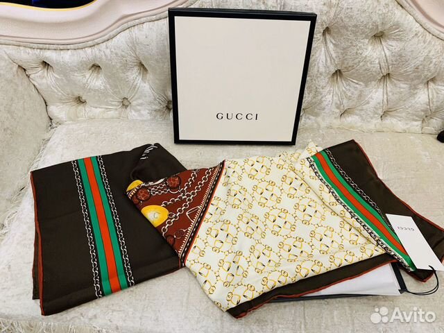Новый Шёлковый платок Gucci Италия Новый Шёлковый платок Gucci Италия