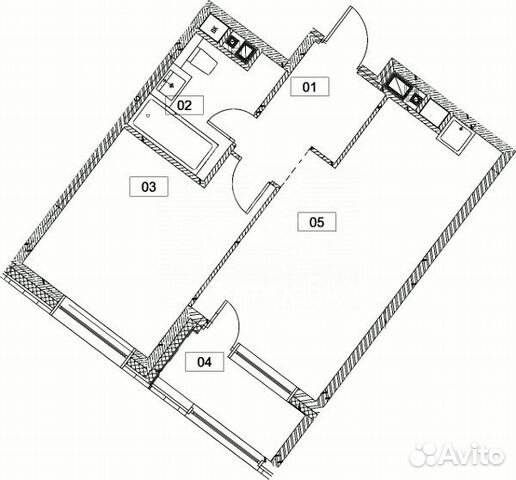 1-к квартира, 43.5 м², 3/15 эт.