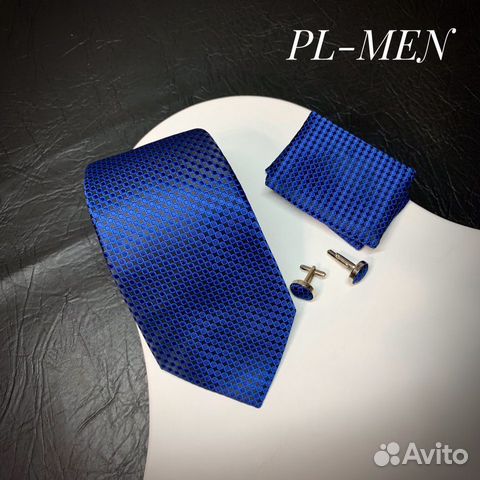 Мужской Набор галстук запонки платок