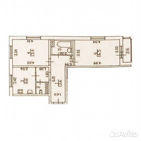 2-к квартира, 58 м², 5/17 эт. 2-к квартира, 58 м², 5/17 эт.