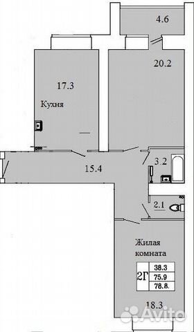 3-к квартира, 78.8 м², 12/16 эт.