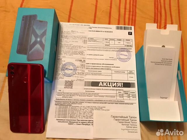 Honor 8x 64gb Red на гарантии Honor 8x 64gb Red на гарантии
