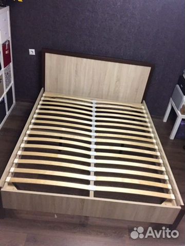 Кровать двуспальная 160х200 см, цвет дуб сонома