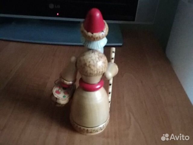 Фигурка грибника деревянная СССР