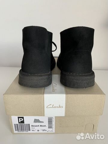 Ботинки Clarks Desеrt Boot Вlаck Suеde UK4,5