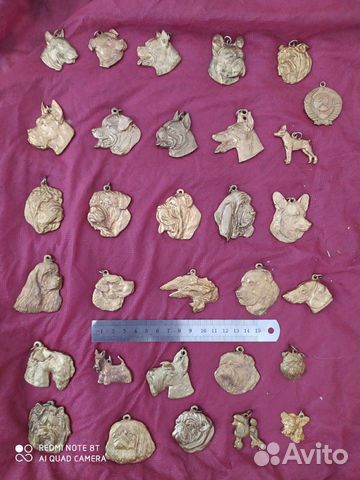 Бронзовые брелоки породы собак