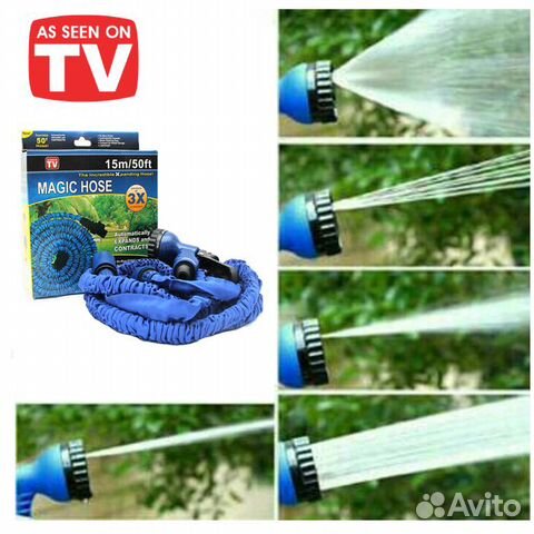 Растягивающийся поливочный шланг Magic Hose Растягивающийся поливочный шланг Magic Hose