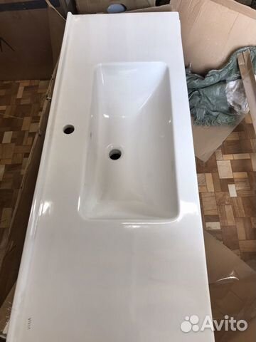 Тумба с раковиной Vitra S50 120 подвесная Белый гл Тумба с раковиной Vitra S50 120 подвесная Белый гл
