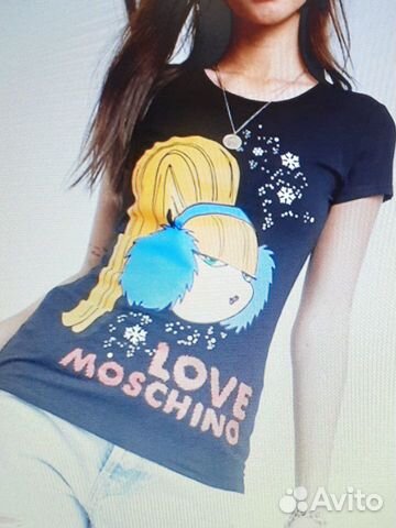 Футболка с логотипом Love Moschino Италия оригинал