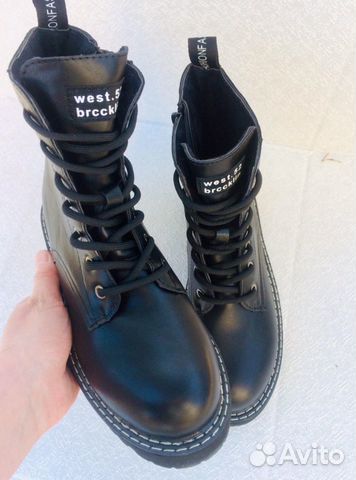 Ботинки женские чёрные весенние