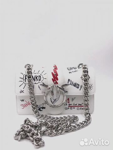 Сумка/клатч Pinko Graffiti белая