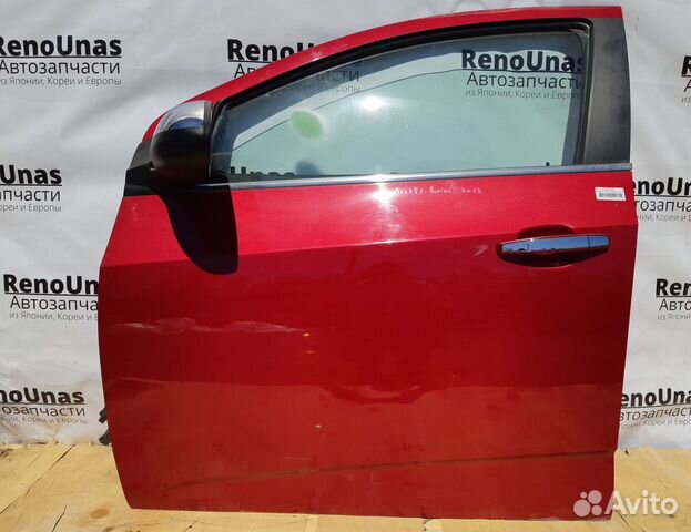 Дверь передняя левая Шевроле Авео Т300 красная