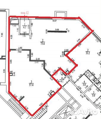 Торговое помещение, 135.5 м² Торговое помещение, 135.5 м²