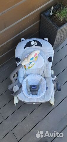 Шезлонг Качалка Chicco Balloon Bear и коврик Шезлонг Качалка Chicco Balloon Bear и коврик