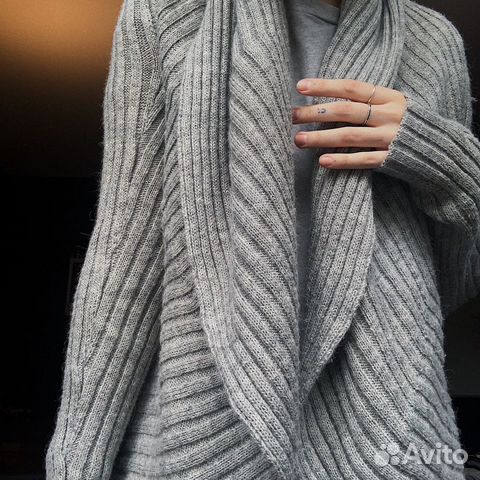 Серый шерстяной кардиган Alpaca Trending Co