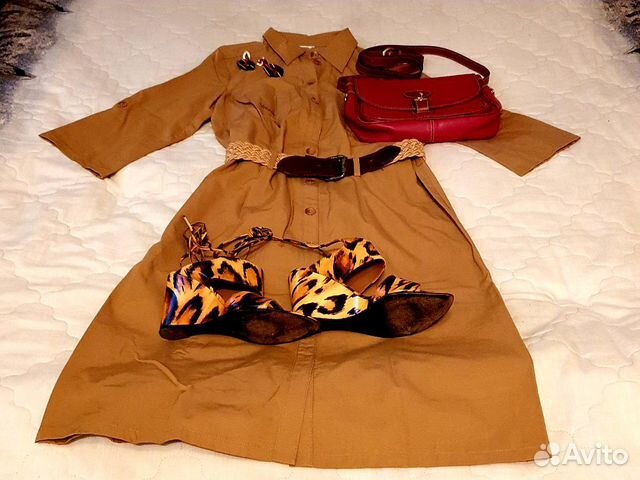 Платье -рубашка сафари