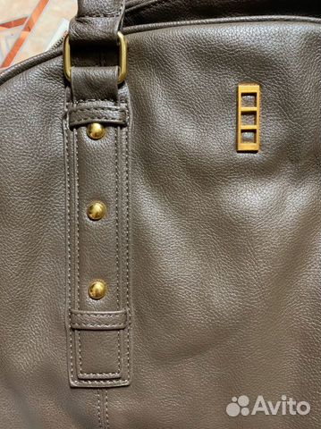 Стильная вместительная сумка цвет хаки