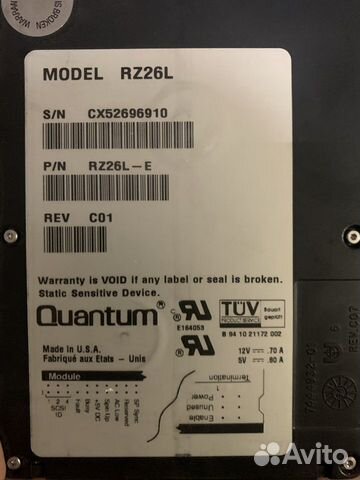 Жесткий диск RZ26L 1050MB 3.5 50 pin scsi