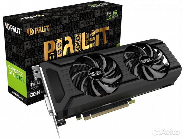 Видеокарта Palit GeForce GTX 1070 Ti Dual