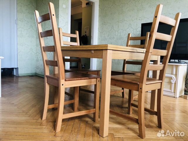Стол и 4 стула IKEA Стол и 4 стула IKEA