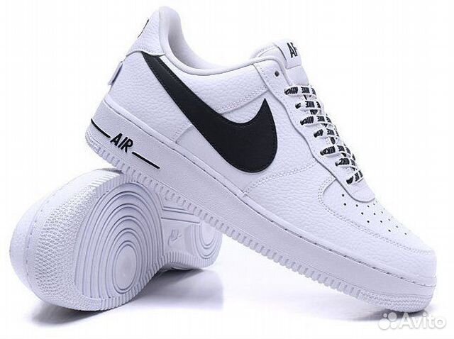 Nike Air Force 1 Low Shadow белые с черным