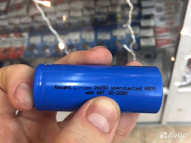 Аккумулятор 26650 4800мАч 3.7В Rexant