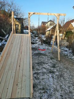 Деревянная горка