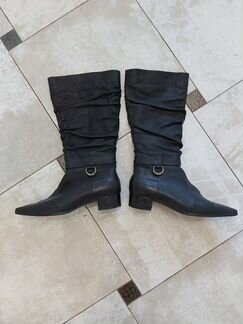 Кожаные сапоги