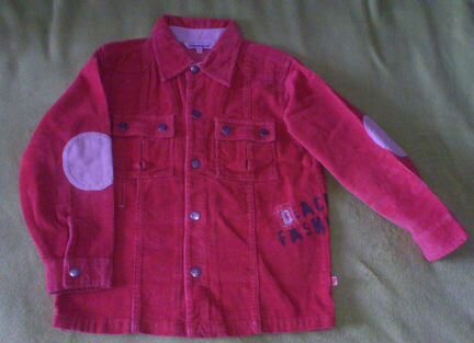 Летняя куртка оранжевая вельветовая на 9 лет