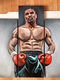 Модульная картина маслом Майк Тайсон