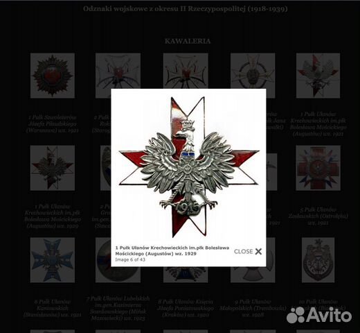 Значок Орден Знак первый Крехцовский Уланский полк