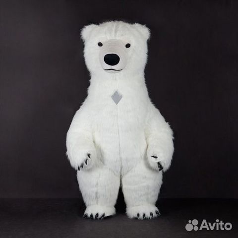 Костюм Белого Медведя Аниматора Ростовая Кукла
