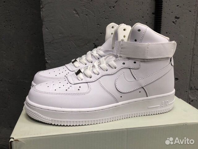 air force ones high top all white