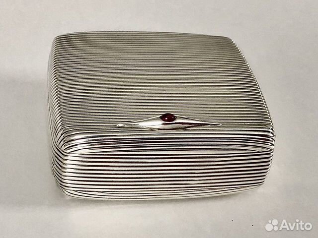 Портсигар редкий антик конец 19го века Серебро