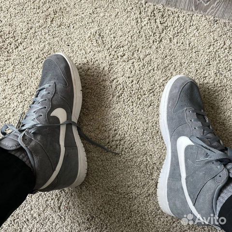 nike dunk wolf grey high