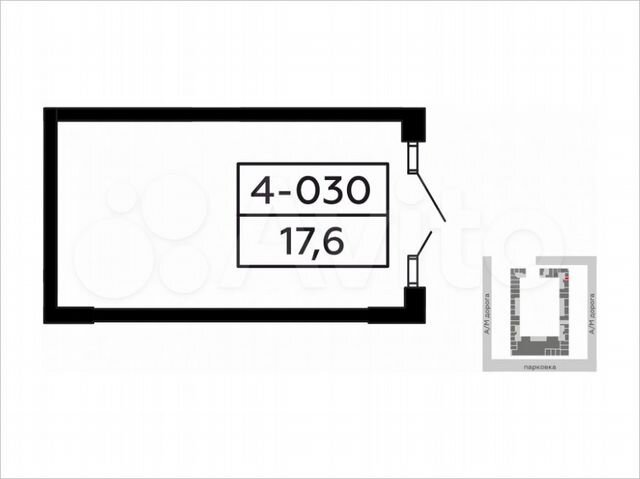 Аренда торговое помещение площадью 17.6 кв.м