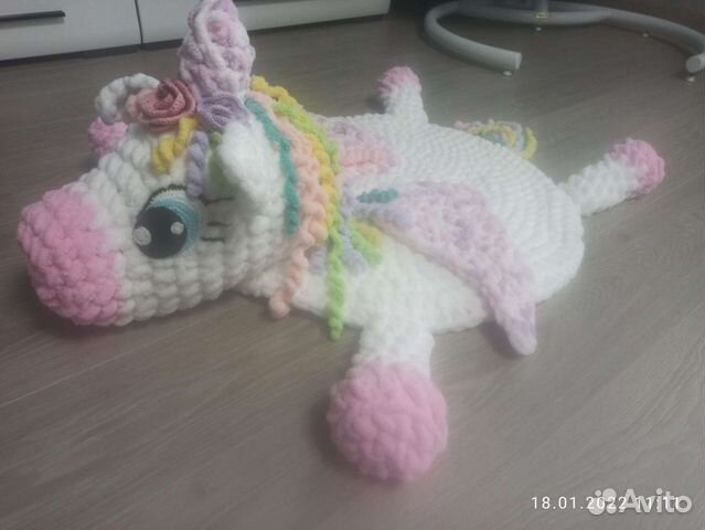 Детский коврик единорожка