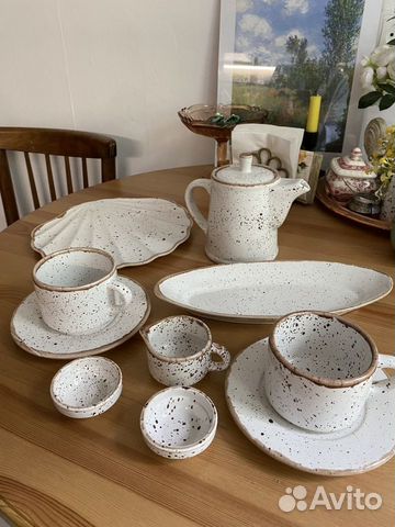 Фарфор, набор посуды, чайные пары, тарелки Hm home